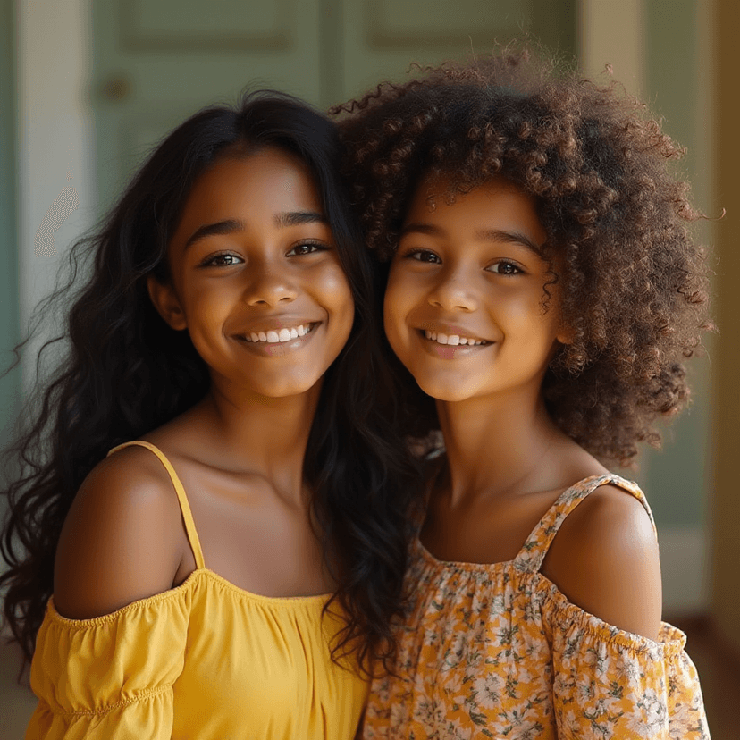 Women in yellow and floral dresses