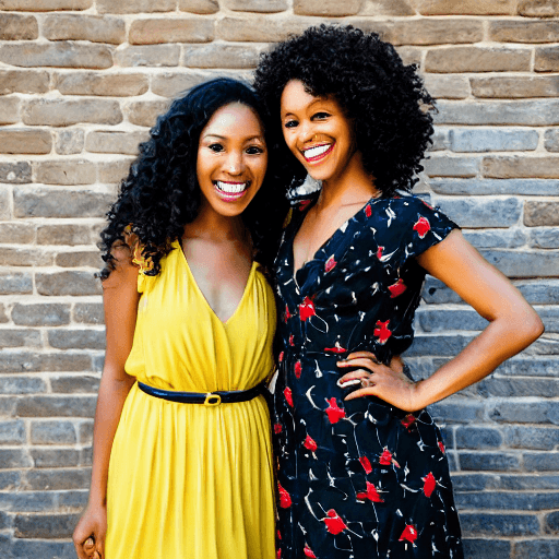 Women with beautiful curly hair